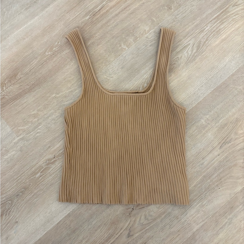 Forever 21 Ribbed Camel Tank Top